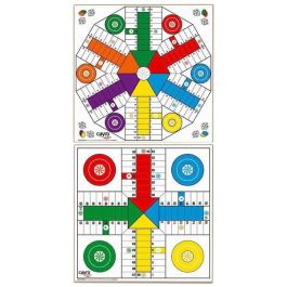 Tablero parchis 4 y 6 jugadores de madera 40x40 cm sin accesorios Tablero parchis 4 y 6 jugadores de madera 40x40 cm sin accesorios