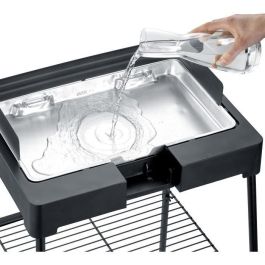 Severin PG8568 Barbacoa Eléctrica de Pie 2200W, Parrilla de Aluminio Fundido, Bandeja Antihumo y Olores, 85cm Altura