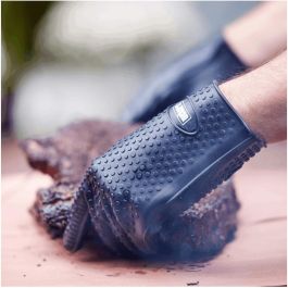 Weber 7017 Guantes de silicona negros para parrilla, resistentes al calor