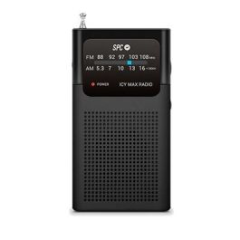 SPC Radio Portátil ICY Max Negra 4588N | Radio Analógica FM/AM, Compacta con Clip, Entrada Jack 3.5mm, Color Negro Precio: 21.58999975. SKU: S7602351