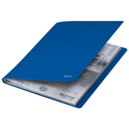Leitz Carpeta Polipropileno con 20 Fundas A4 Recycle Azul 46760035