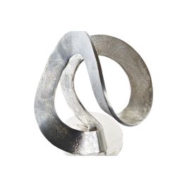 DKD Home Decor Set de 2 Piezas Decoración Moderna Dorado y Plateado Aluminio Abstracto 29 x 33 x 30 cm