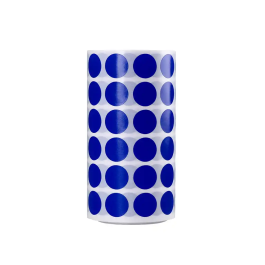 Liderpapel Gomets Circulares Autoadhesivos 15 mm Azul Rollo 2500 Unidades en Caja de Cartón