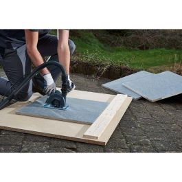 Wolfcraft Soporte guía de aspiración de polvo y guía para amoladora angular ø115-125mm, trabajo sin polvo, conexión aspiradora ø32-36mm