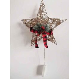 DKD Home Decor Estrella de Navidad Alpina de Ratán Natural con Luz LED, 30x30 cm, Decoración Navideña de Interiores, Pack de 6 Unidades Precio: 33.84612. SKU: B1F589K2RN
