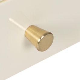 Mesita Crema Acero 43 X 41 X 50 cm