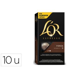 Cafe L'Or Espresso Forza Fuerza 9 Caja De 10 Unidades Compatible Con Nespresso