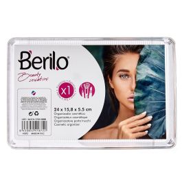 Berilo Bandeja Organizadora Multiusos Plástico Transparente 24 x 15.8 cm (Set de 36)