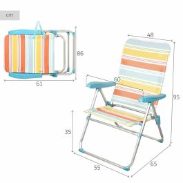 Silla de Playa Aktive 48 x 95 x 65 cm (4 Unidades) Silla de Playa Aktive 48 x 95 x 65 cm (4 Unidades)