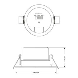 Cristalrecord Sylt Downlight LED Empotrable Redondo 7W 600lm 3CCT Blanco Ø8,5 cm