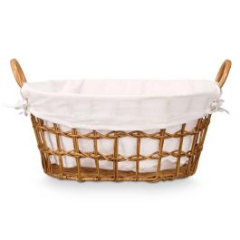 Cesto Ovalado con Asas Natural Kipit 52x26x35 cm - Tela y Plástico (12 Unidades) Cesto Ovalado con Asas Natural Kipit 52x26x35 cm - Tela y Plástico (12 Unidades)