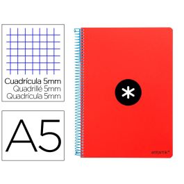 Cuaderno Espiral Liderpapel A5 Antartik Tapa Dura 80H 100 gr Cuadro 5 mm Con Margen Color Rojo Precio: 4.4649003267. SKU: B148TAKYSZ