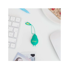 Mr.Wonderful Pendrive USB 32 GB Llavero con Forma de Aguacate, Memoria Flash, Incluye Adaptador USB-C, Compatible con Windows, MacOS, Linux