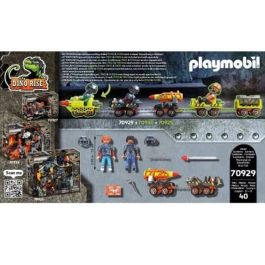 Playmobil Dino Mine Carro Cohetes con Cañón Funcional y Proyectiles, Set para 2 Figuras