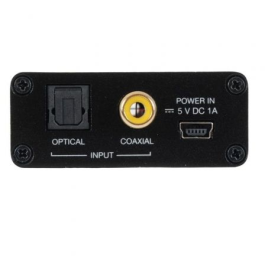 Fonestar FO-41DAH Convertidor Audio Digital a Analógico con Salida Auriculares, Toslink/RCA a 2xRCA/Jack 3.5