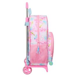 Mochila Escolar con Ruedas Barbie Painterly Rosa Azul cielo 33 x 42 x 14 cm