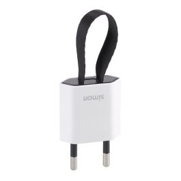 Simon Clavija Schuko 2p+tt Salida Frontal y Lateral 10A 250V~ Blanca Fácil Extracción