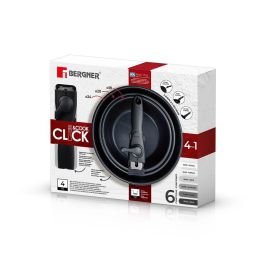 Bergner Set 3 Sartenes Click & Cook BG-32292-MM Acero Inoxidable Ø18/Ø20/Ø24 cm Aptas Inducción