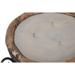 DKD Home Decor Indo 1c25 Velón Decorativo para Hogar, Objeto de Madera Marrón y Negro con Soporte de Hierro, 45 x 65 x 45 cm DKD Home Decor Indo 1c25 Velón Decorativo para Hogar, Objeto de Madera Marrón y Negro con Soporte de Hierro, 45 x 65 x 45 cm