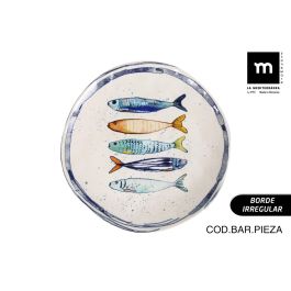 La Mediterranea Plato Llano 26 cm "Peixe" Colección Peixe Brillo (6 Unidades) Precio: 22.99733018. SKU: B1FAP4HBTA