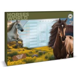 Caja para sellos - MULTIPRINT - 4895 - Caballos - 7 sellos de madera y látex, 12 rotuladores Giotto, regla, álbum para colorear Precio: 27.69000058. SKU: B185FXFETY