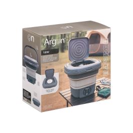 ARGON Lavadora Portatil Plegable Negro 30x30x12 cm con Asa Levantada hasta 42 cm (Set de 4)