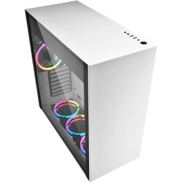 Sharkoon Pure Steel RGB Semitorre ATX Blanca con Panel de Vidrio Templado y Diseño Minimalista