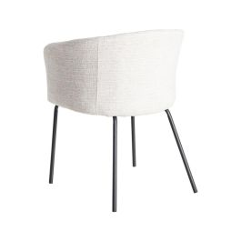 Silla Crema Tejido-Metal Salón 61 X 56 X 77,50 cm