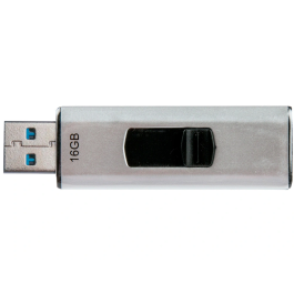 Q-connect Memoria USB Flash 16 GB 3.0 Retráctil Plateada