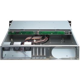 Inter-Tech 2U-2404S Rack Servidor 2U, Montaje en Rack para Placas Base micro ATX/Mini-ITX, Negro/Plata