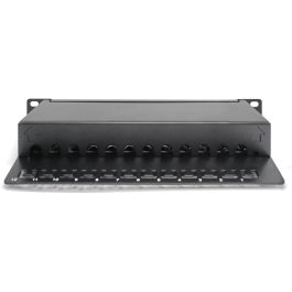 Digitus Panel de Conexión Cat.6A Apantallado, 12 Puertos 1U, 10", Negro