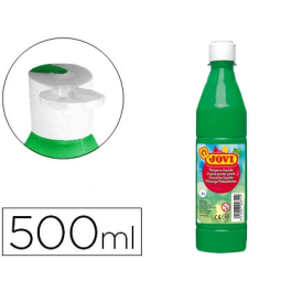 Jovi Témpera Líquida School Verde Medio Botella 500 mL