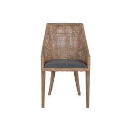 DKD Home Decor Silla Gris Marrón 52x88x51 cm Mindi Poliéster