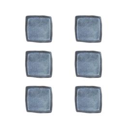 SUMMA Plato Llano Cuadrado IO 21x21 cm - Azul/Negro, Gres Vitrificado (6 Unidades) SUMMA Plato Llano Cuadrado IO 21x21 cm - Azul/Negro, Gres Vitrificado (6 Unidades)