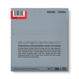 Dunlop Cuerdas Bajo Stainless Steel Super Bright Medium 45-105 para agudos punzantes, medios focalizados y graves profundos