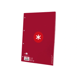 Antartik Recambio A4 80 Hojas 90gr Cuadro 5mm 4 Taladros Banda Marco Color Frambuesa