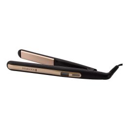 Remington Plancha de pelo cerámica sleek&curl S6500, placas extra-largas 110 mm, calentamiento rápido 15 seg, pantalla digital, negro/dorado Precio: 25.4999998. SKU: S6502141