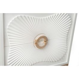 Aparador Romimex Blanco Dorado Metal Madera MDF 48 x 64 x 35 cm