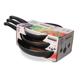 Gourmet Kitchen basic line Set 3 sartenes antiadherentes ø20 / ø24 / ø28 cm aptas para inducción, vitrocerámica, gas y placa eléctrica