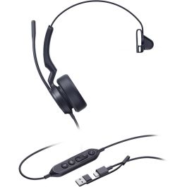 Yealink UH44 Auriculares Mono USB-C/A para Microsoft Teams con Cancelación de Ruido, Diadema, Oficina/Call Center
