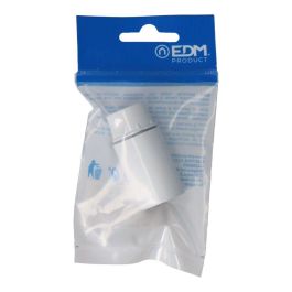 Edm Portalámparas Baquelita Reforzado E14 Blanco 4A 250V Uso Interior Salida Cable Frontal