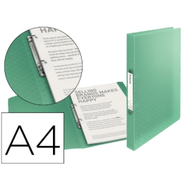 Carpeta De Anillas Esselte Colour Breeze Pp A4 2 An.Redondas 25Mm Verde (Set de 4)