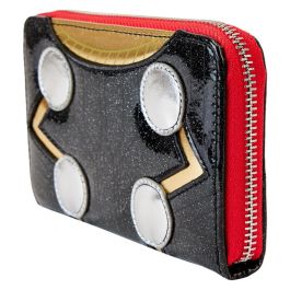 Loungefly Cartera con cremallera Thor Marvel Metallic Cosplay Piel Vegana 15x10cm