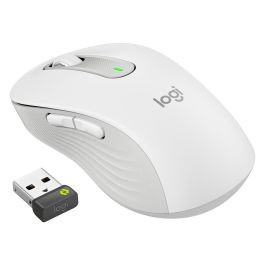 Logitech Signature M650 L Ratón Inalámbrico Bluetooth Bolt USB Receptor, Blanco, Diseñado para Mano Derecha, Tamaño L