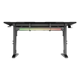 GENESIS NDS-2249 Holm Modular 140 Escritorio Gaming Altura Ajustable, Negro, con Soporte Bebida/Auriculares y LED RGB GENESIS NDS-2249 Holm Modular 140 Escritorio Gaming Altura Ajustable, Negro, con Soporte Bebida/Auriculares y LED RGB