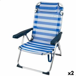 Silla Plegable Aktive A rayas 48 x 90 x 60 cm (2 Unidades) Silla Plegable Aktive A rayas 48 x 90 x 60 cm (2 Unidades)