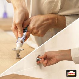 Pattex 2970856 Pegamento Fijador Adhesivo de Montaje Sin Clavos ni Tornillos Fix & Défix, Tubo 44g