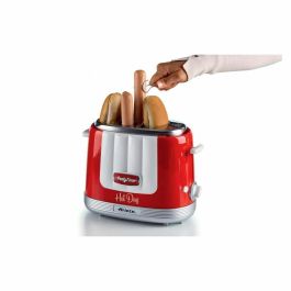 Ariete 206/00 Máquina de Hot Dog Party Time Roja - 5 Niveles de Cocción, Expulsión Automática