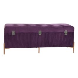 Descalzadora Glam DKD Home Decor Purpura Dorado 43 x 46 x 115 cm