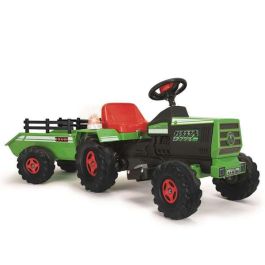 Injusa Tractor Batería Infantil Básico 6V con Luces y Sonidos Verde - Medidas 132,5x49x50 cm - Edad +3 Años